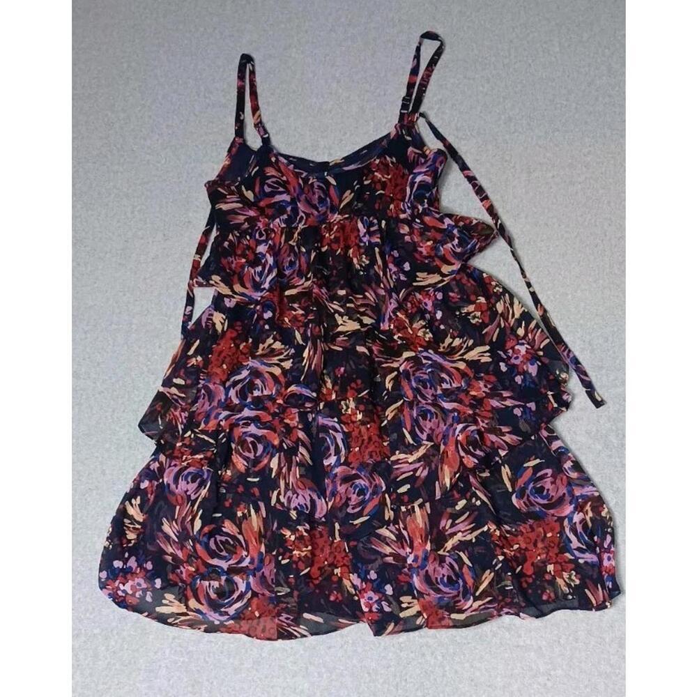 Bcbgeneration Mini dress Womens Size XS Multicolor Floral Spaghetti Strap... - Picture 11 of 11